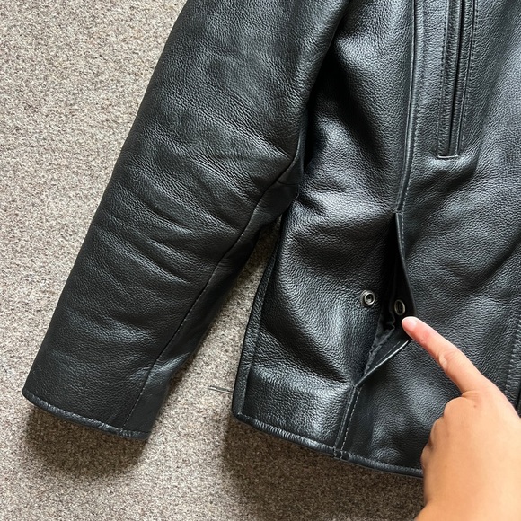 First Classics Black Leather Motorcycle Biker Jacket Women’s M Removable Lining - Picture 2 of 16